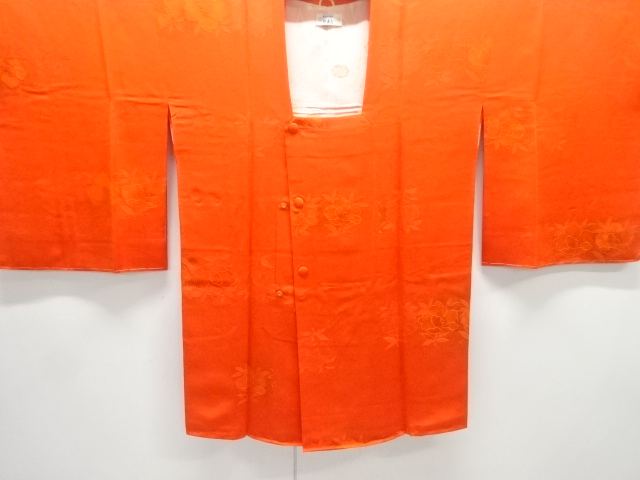 未使用品　花模様織り出し道行コート